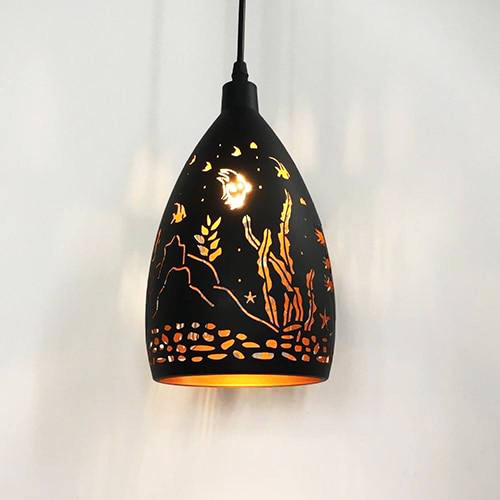 Sophie Höjdjusterbar Pendellampa i metall – Vintage-lanterndesign