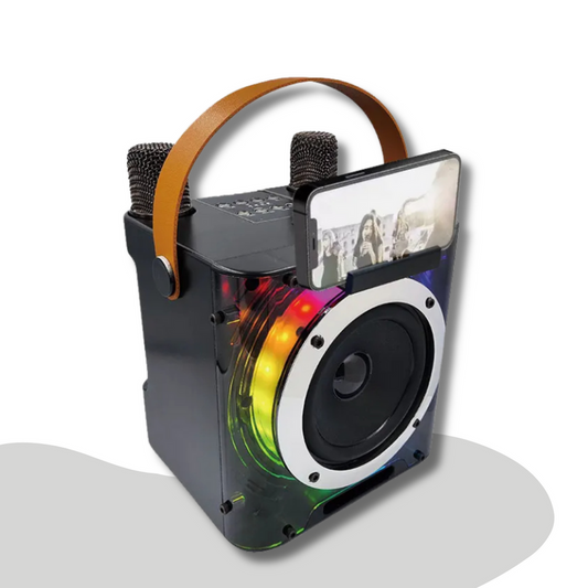 Carvallo – Bärbar karaokehögtalare med omslutande ljud och trådlösa mikrofoner