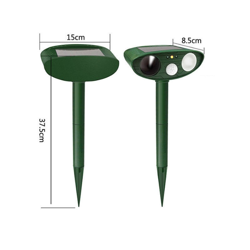 Royaleva Ultrasonic Kaninrepeller – Solenergidriven och Blinkande Ljus – Bli Av Med Kaniner