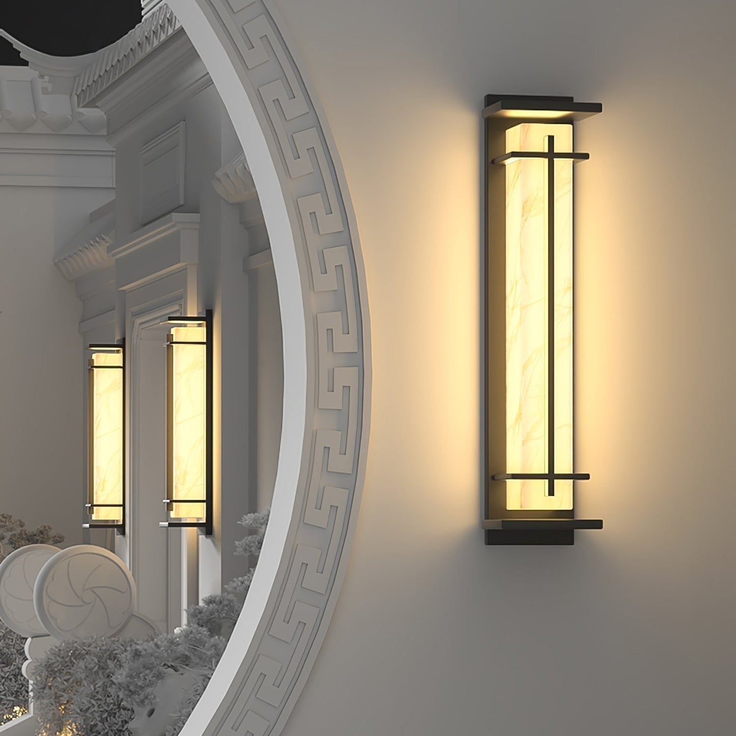 Fyrkantig Utomhusvägglampa