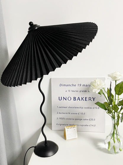 Plisserad Paraply Tyg Skärm Lampa