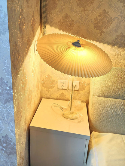 Plisserad Paraply Tyg Skärm Lampa