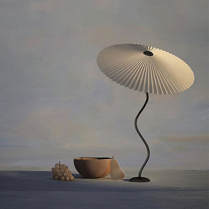Plisserad Paraply Tyg Skärm Lampa