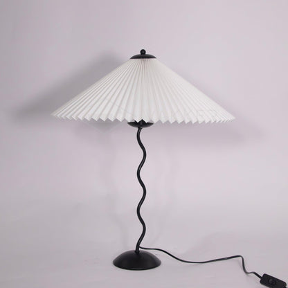 Plisserad Paraply Tyg Skärm Lampa