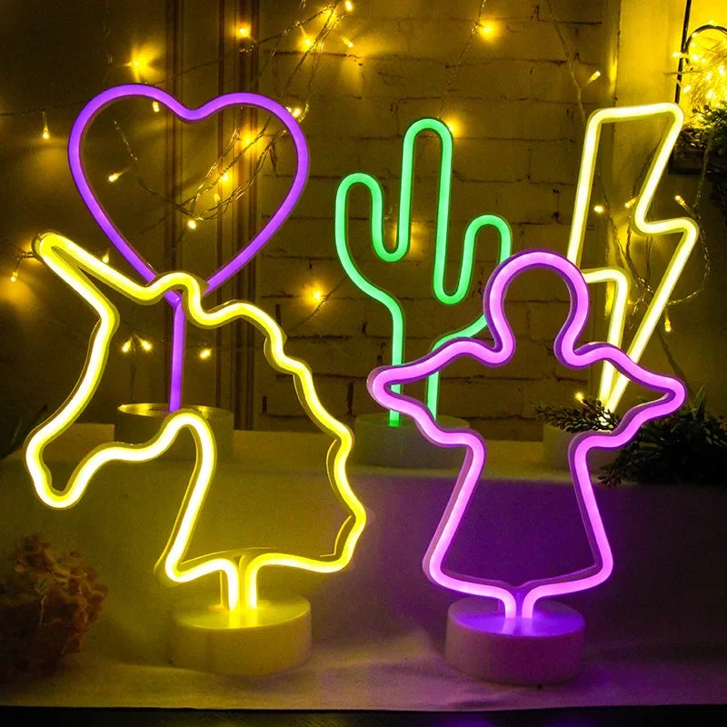 NeonGlow - Färgglad Neonlampa – Kreativ LED Dekoration