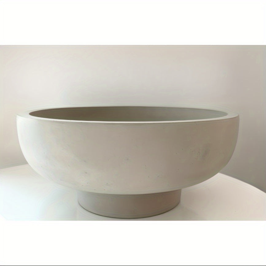 StonePedestal Dekorativ stenskål – Vintage-stil polerad stenskål för förvaring och dekoration