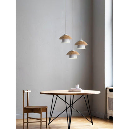 NordicMacaron Light - Modern Nordisk Trä Macaron Hängande Taklampa