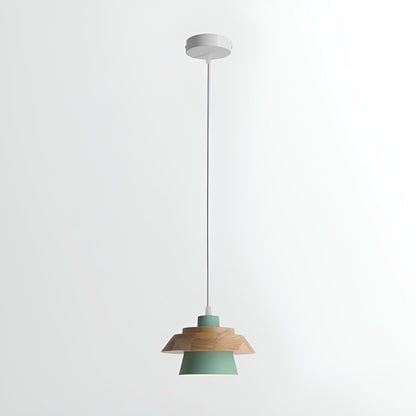 NordicMacaron Light - Modern Nordisk Trä Macaron Hängande Taklampa