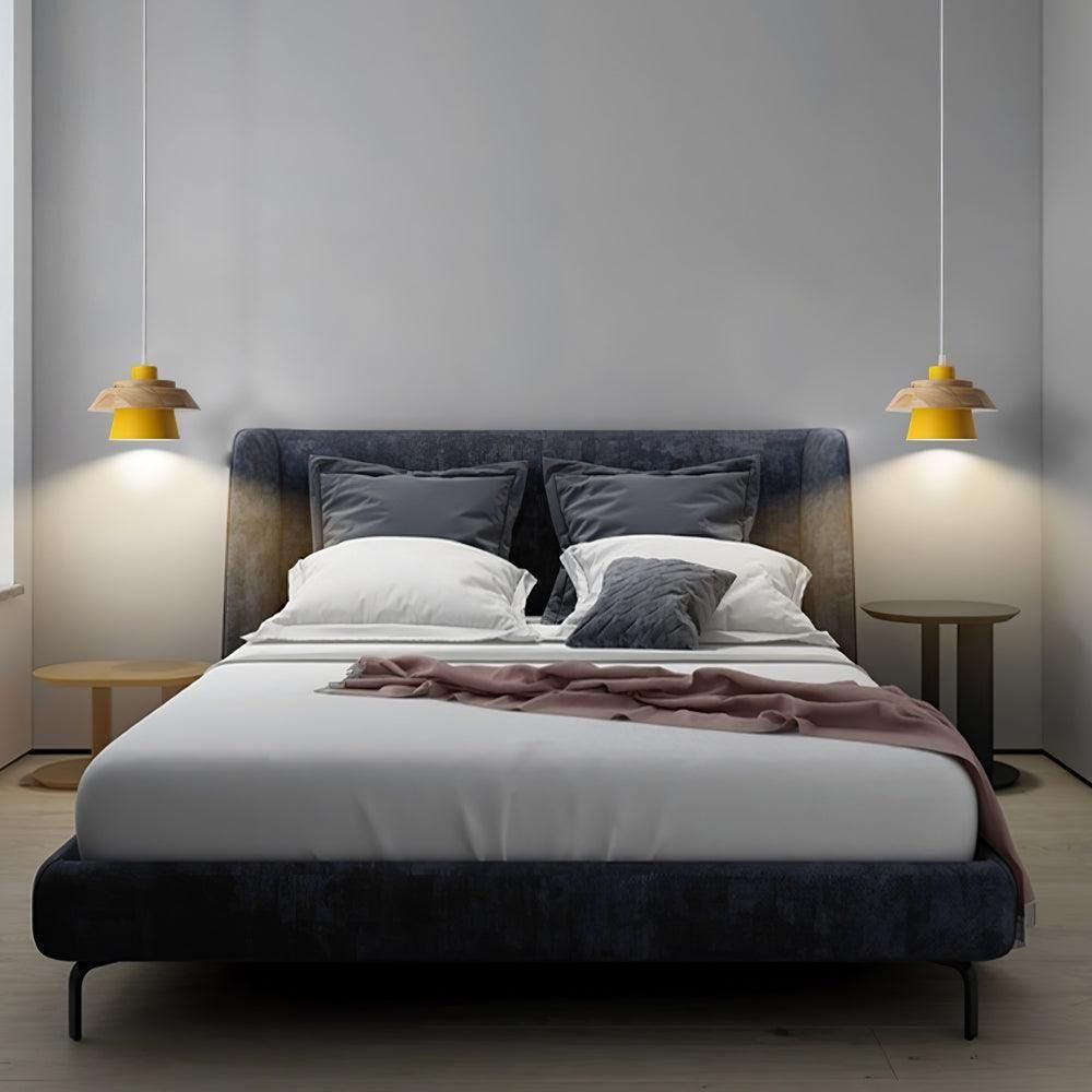 NordicMacaron Light - Modern Nordisk Trä Macaron Hängande Taklampa