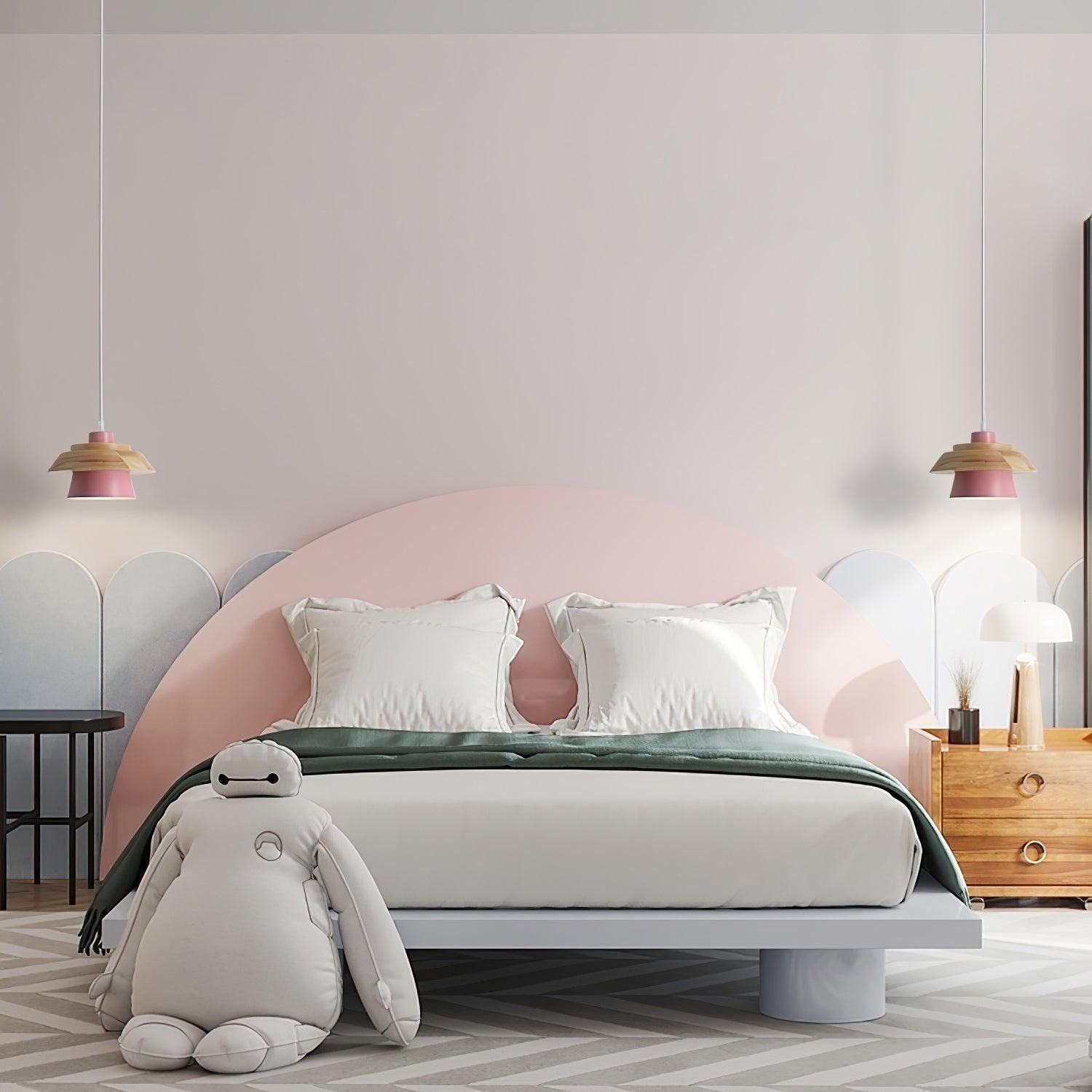 NordicMacaron Light - Modern Nordisk Trä Macaron Hängande Taklampa