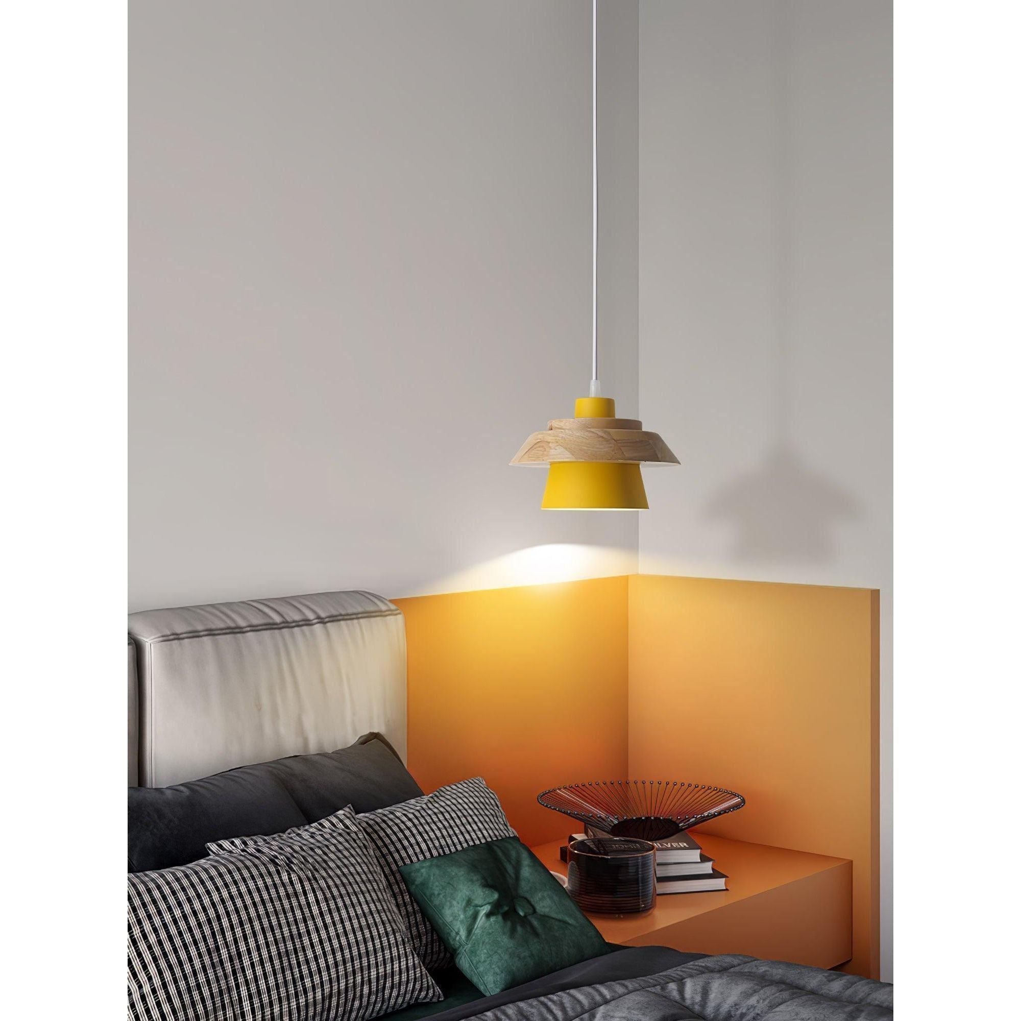 NordicMacaron Light - Modern Nordisk Trä Macaron Hängande Taklampa