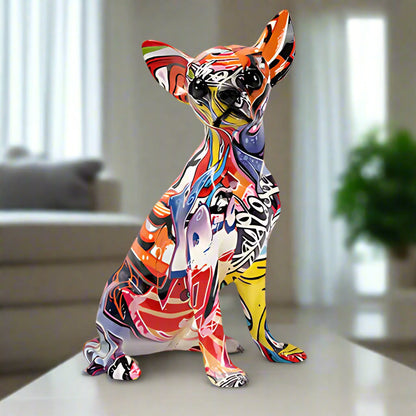 Street Art Chihuahua Skulptur