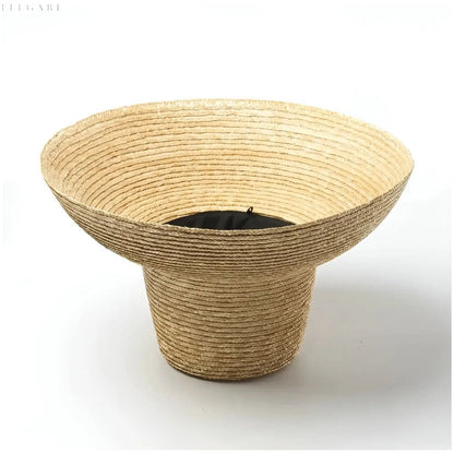 SunGlow Hat - Bredbrättad lampskärm damhalmhat för sommaren