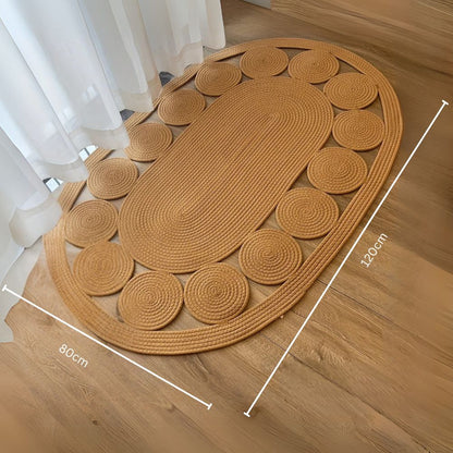 Sun Spiral Oval Boho Matta