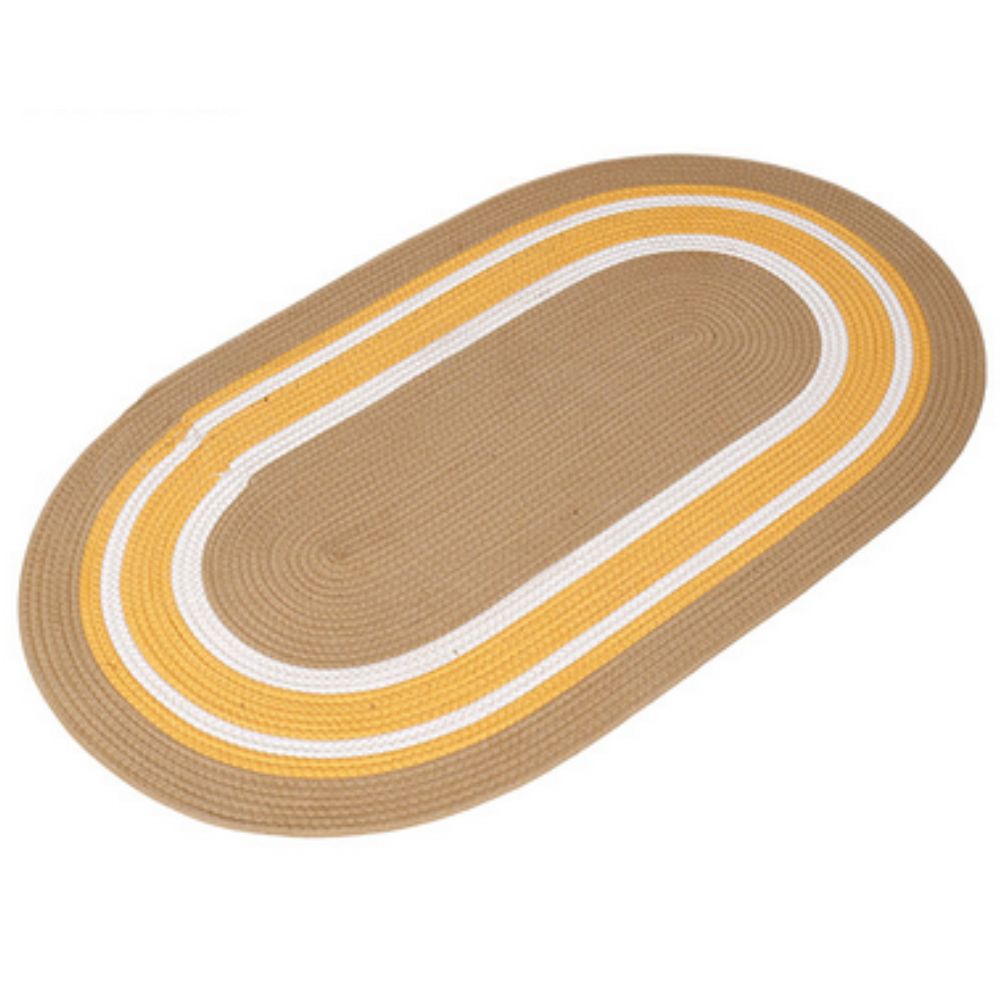 Sun Spiral Oval Boho Matta