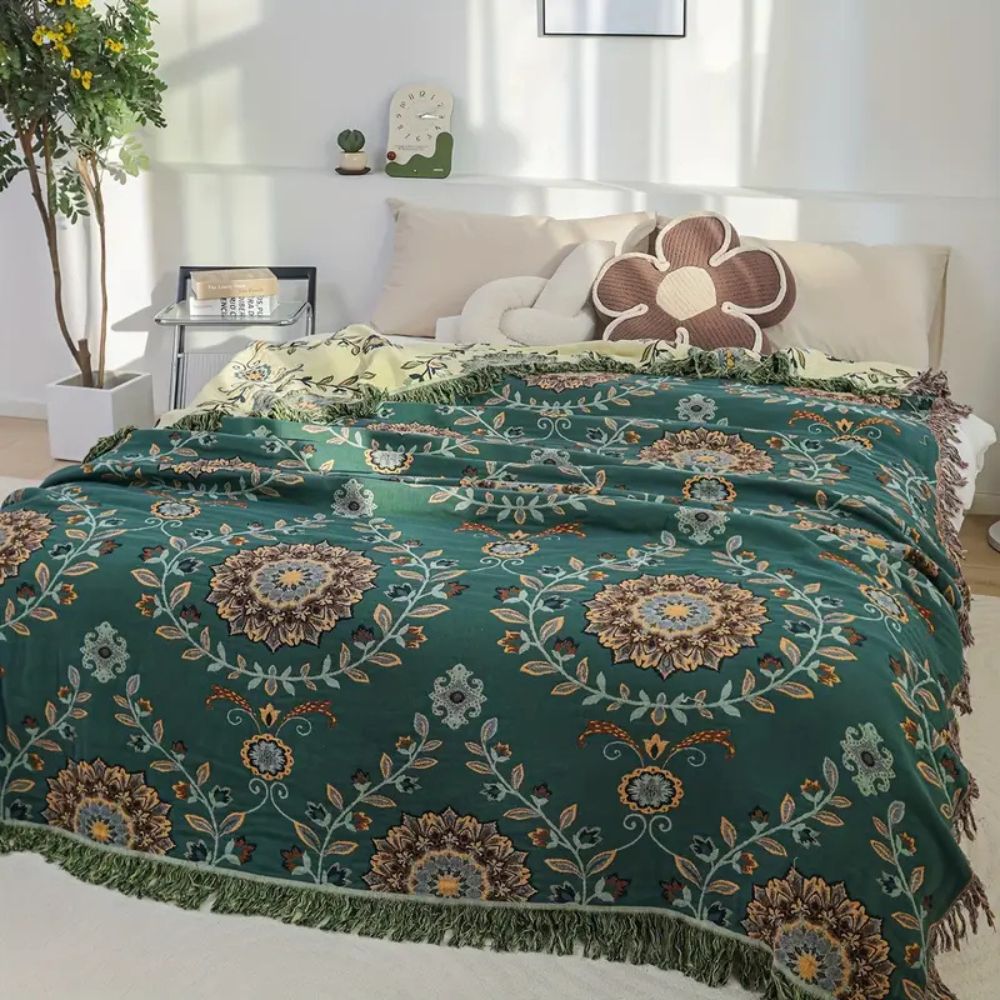 Sunfern Vintage Vändbar Bomullsfilt