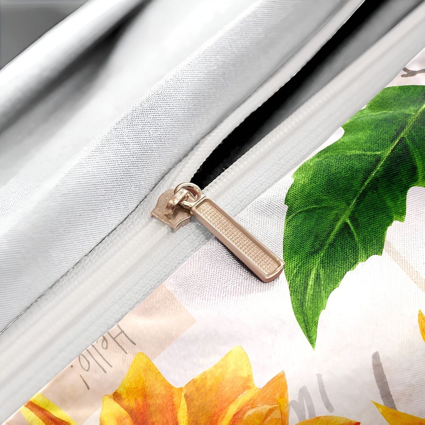 SunflowerBliss Sängkläder - Tryckt Solros Påslakan Set