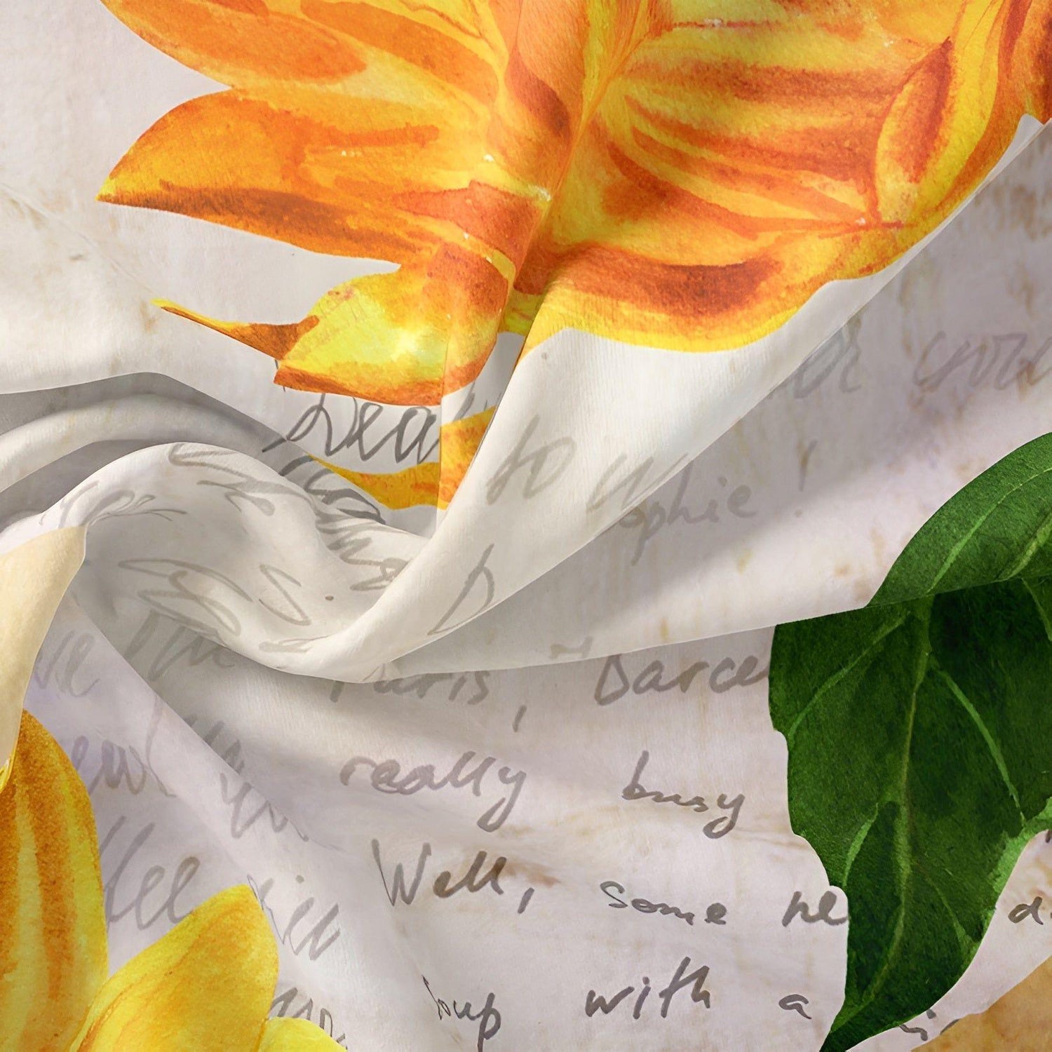 SunflowerBliss Sängkläder - Tryckt Solros Påslakan Set