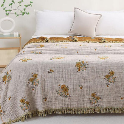Sunpetal Bloom Reversible Cotton Blanket