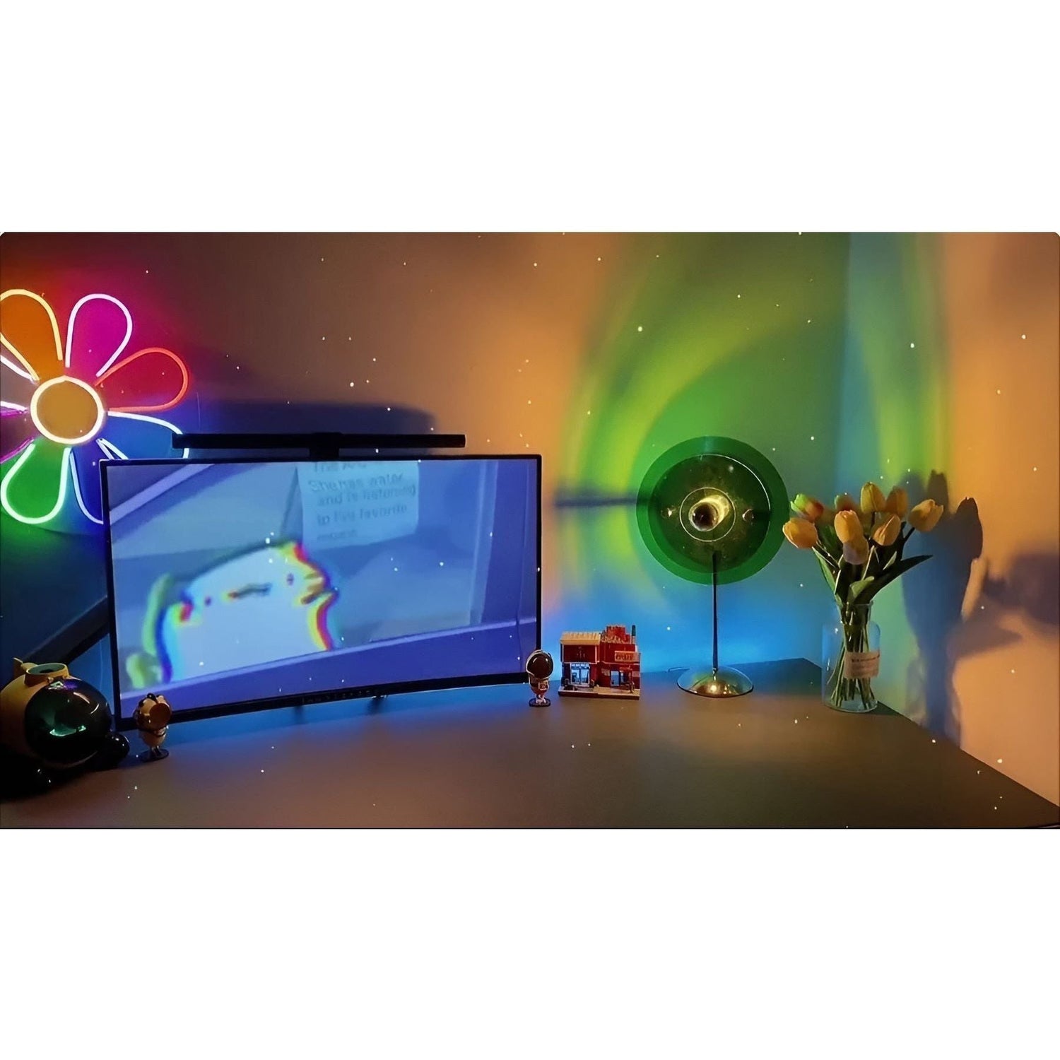 SunsetGlow Light - Sunset Bordslampa Projektions USB LED Nattlampa