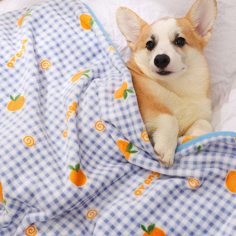 Mysig flanell husdjursfilt Mjuk Färgglad Mångsidig användning