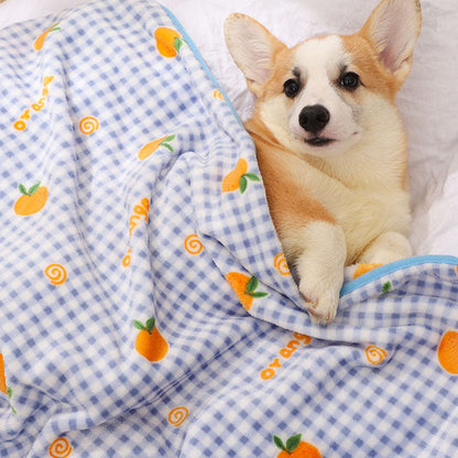 Mysig flanell husdjursfilt Mjuk Färgglad Mångsidig användning