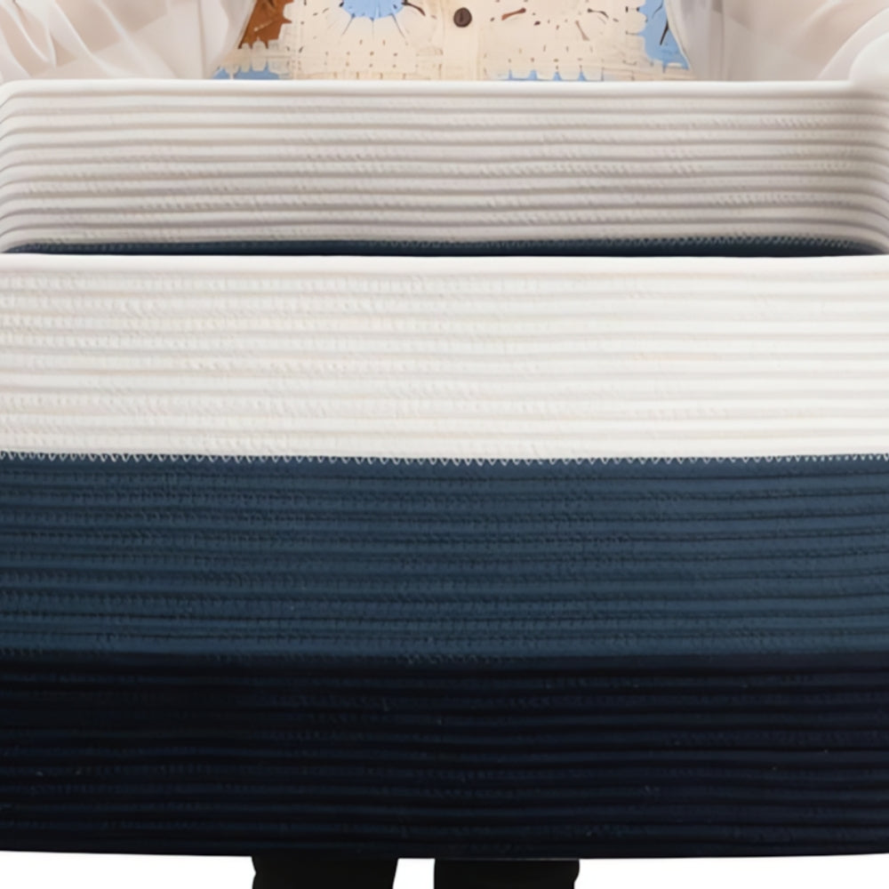 Vävd bomullssektionsförvaringskorg