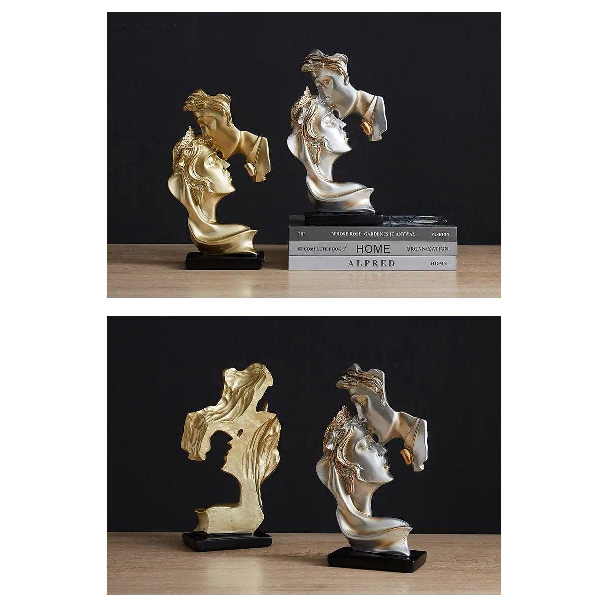 Sweet Kiss - Pannkyssande älskande staty