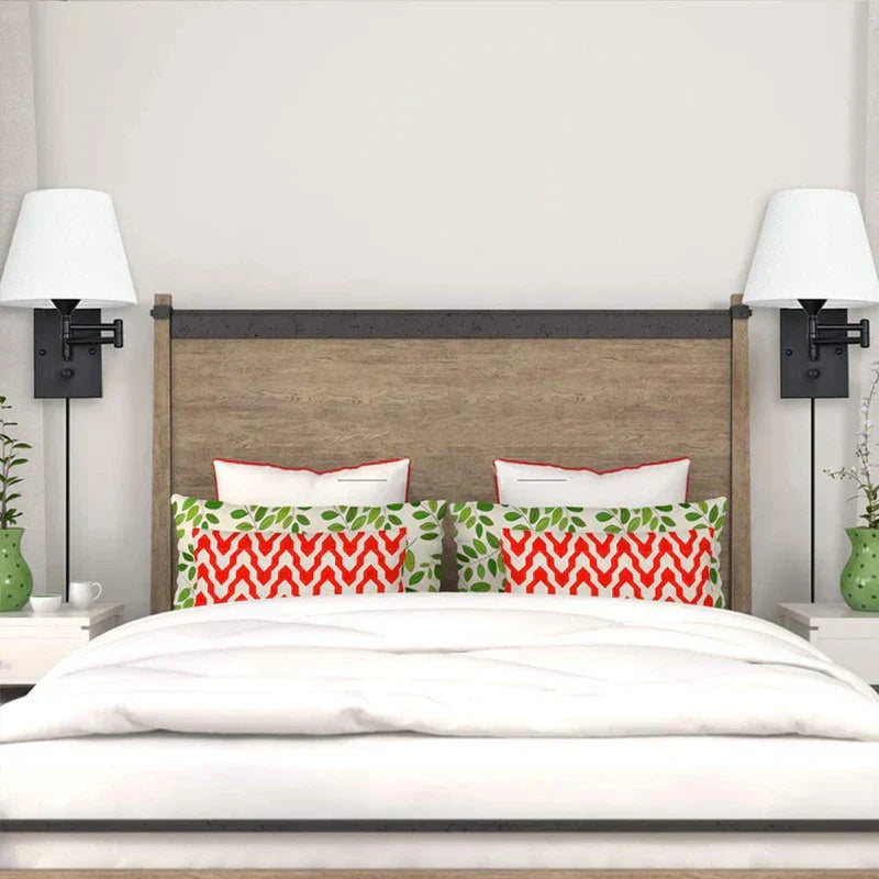 FlexiGlow - LED Vägglampa med Tygskärm Justerbar Vägglampa