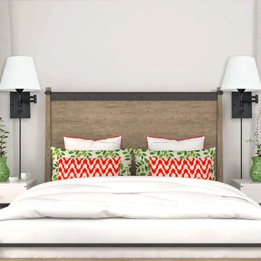 FlexiGlow - LED Vägglampa med Tygskärm Justerbar Vägglampa