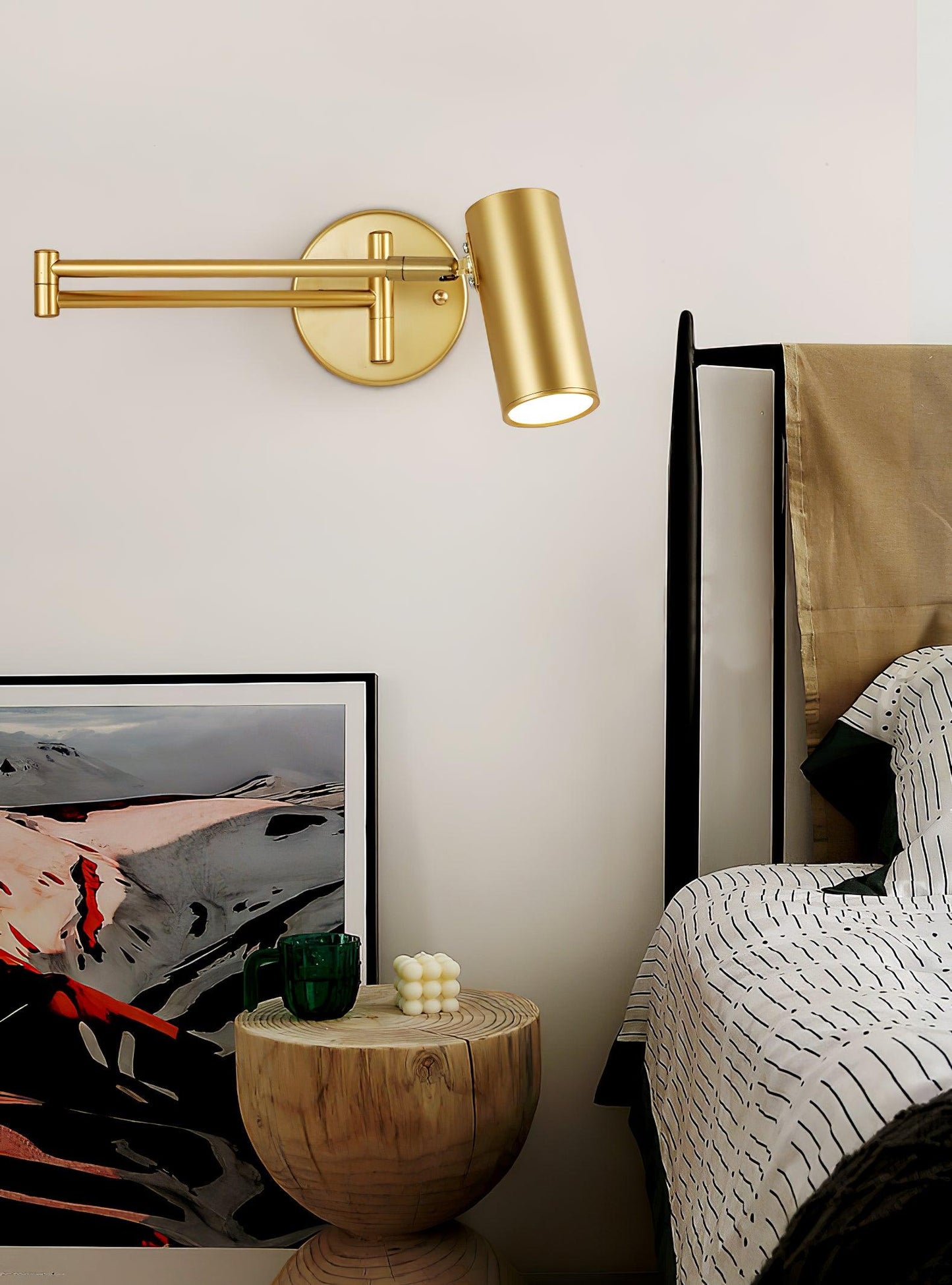Retro Swing Arm Wall Lamp – Stilig Accentbelysning för Lästhörnor