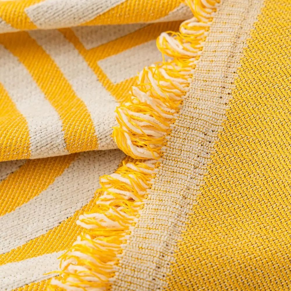 Symmetrisk Halv-Båge Chenille Sofföverkast