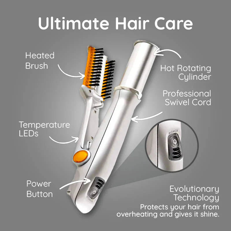 Luxora Professional 2 i 1 Rotating Iron Hair Brush