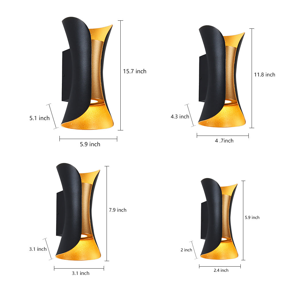 Utomhus Vägglampa Vattentålig Modern LED Väggkonsol