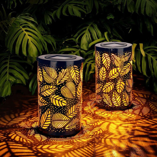 Luminous Leaf Lantern - Elegant Solenergid design