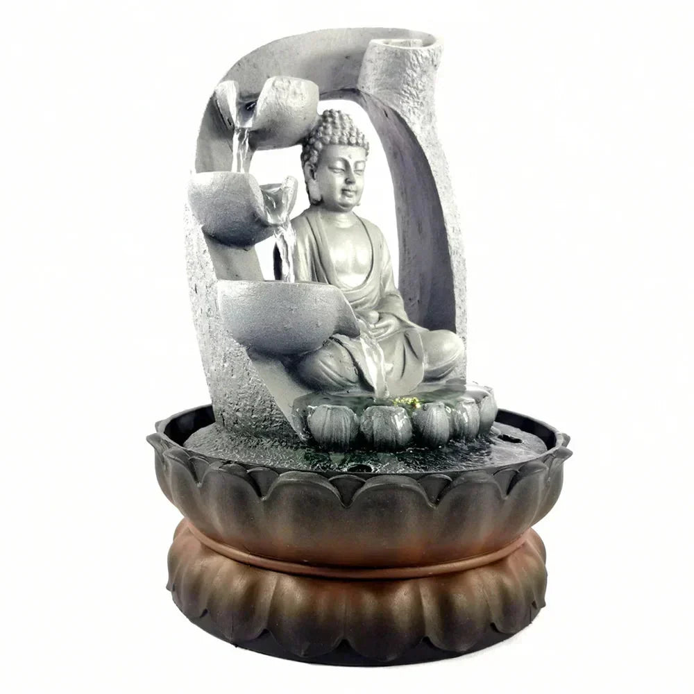 Buddha LED-fontän för Zen-meditation och Feng Shui-dekoration