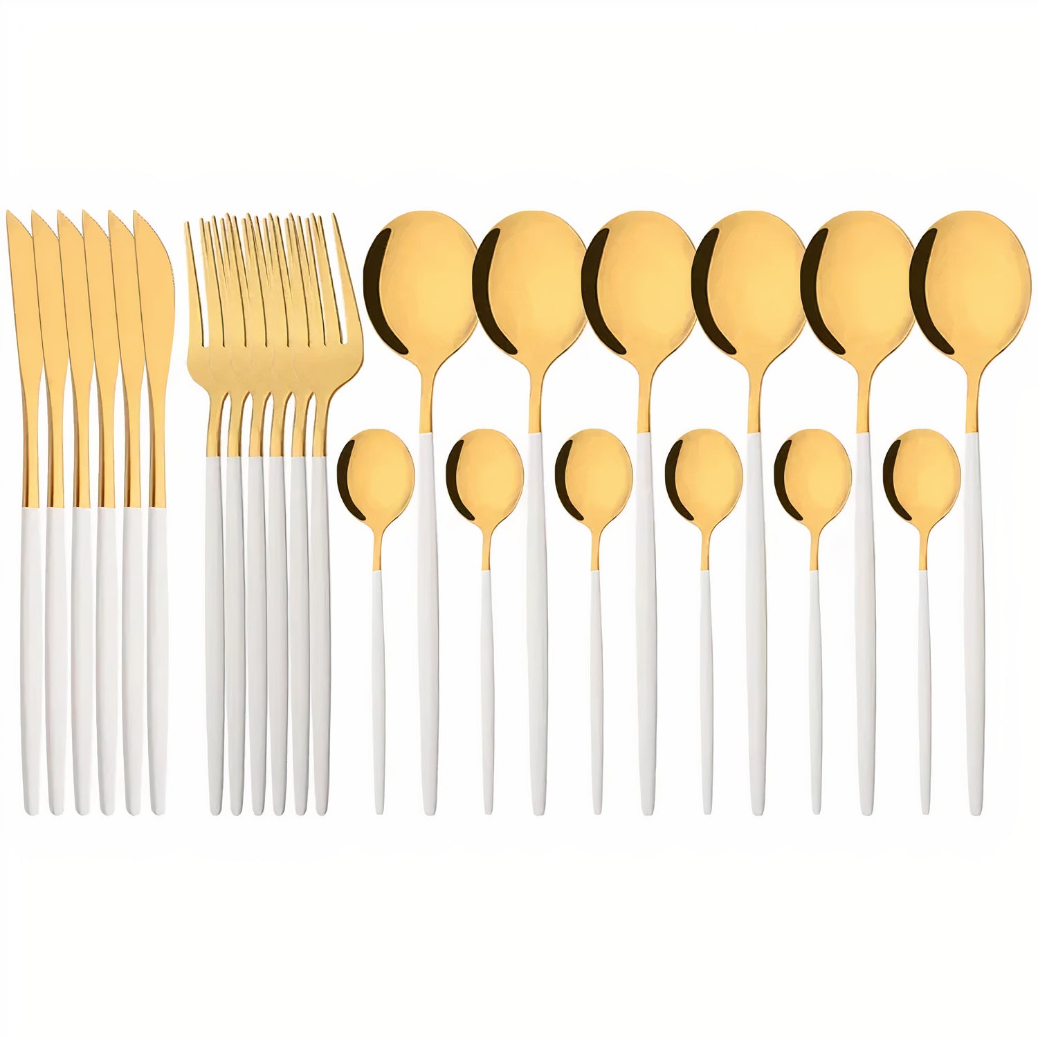 Bestickset Modern Guld Rostfritt Stål Design