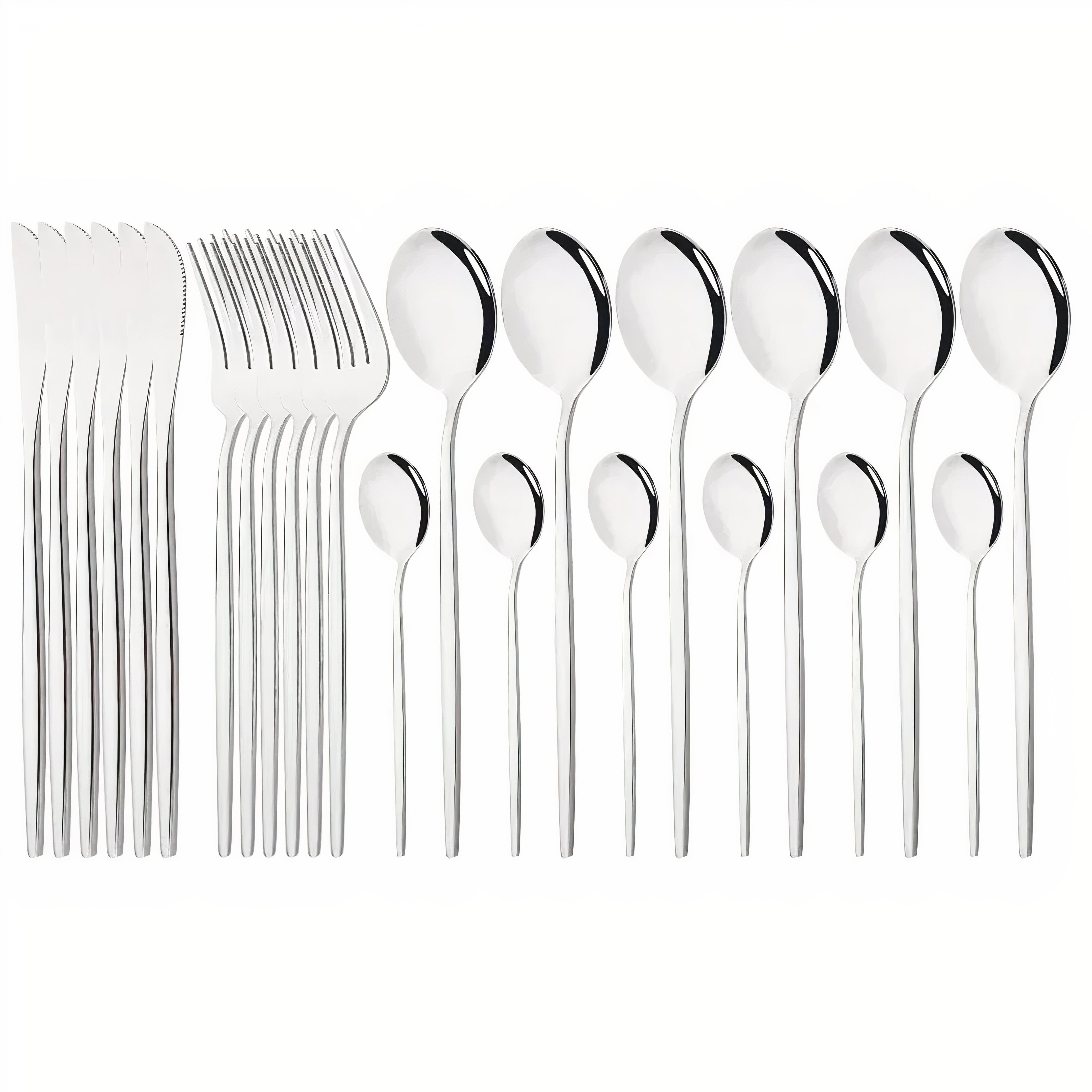 Bestickset Modern Guld Rostfritt Stål Design