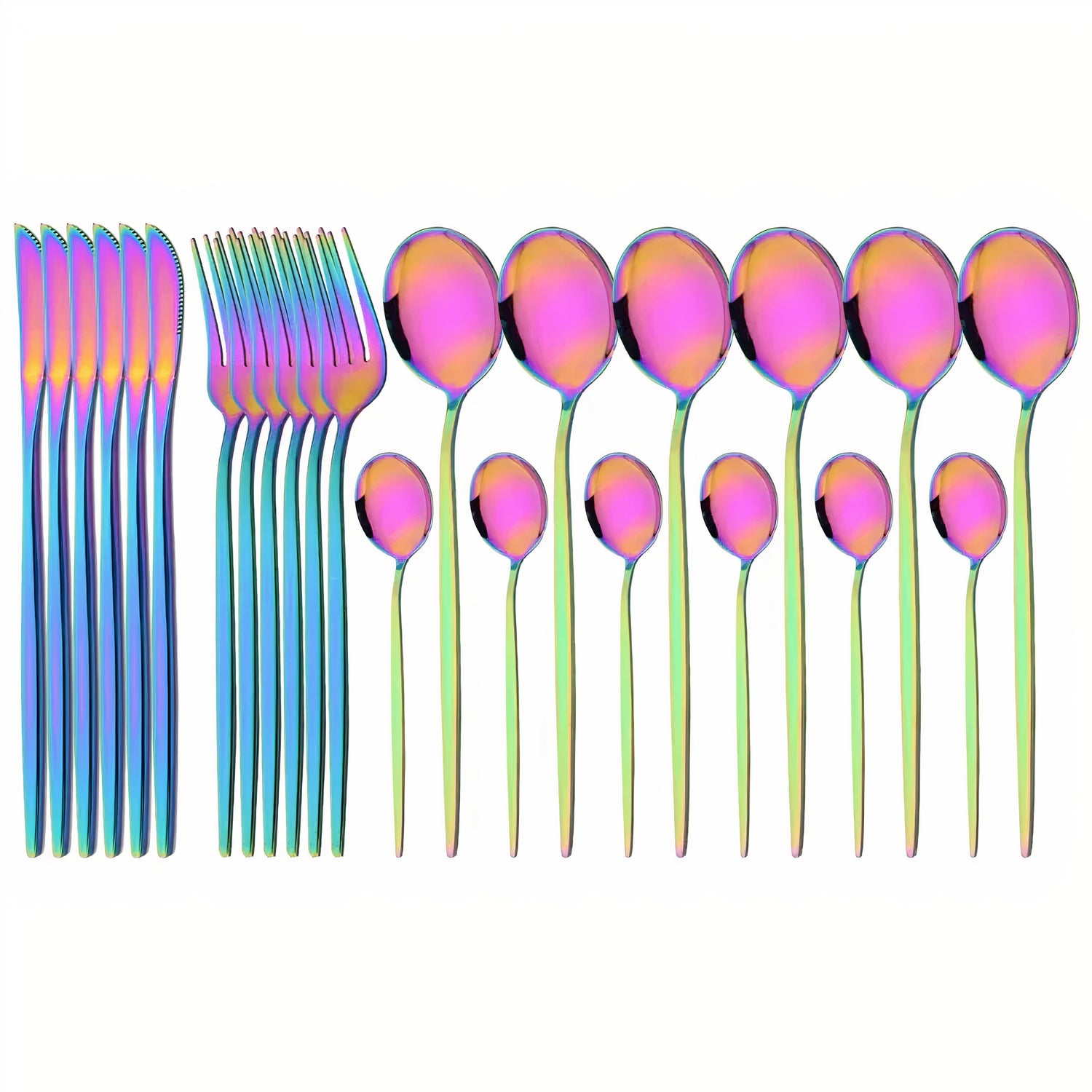 Bestickset Modern Guld Rostfritt Stål Design