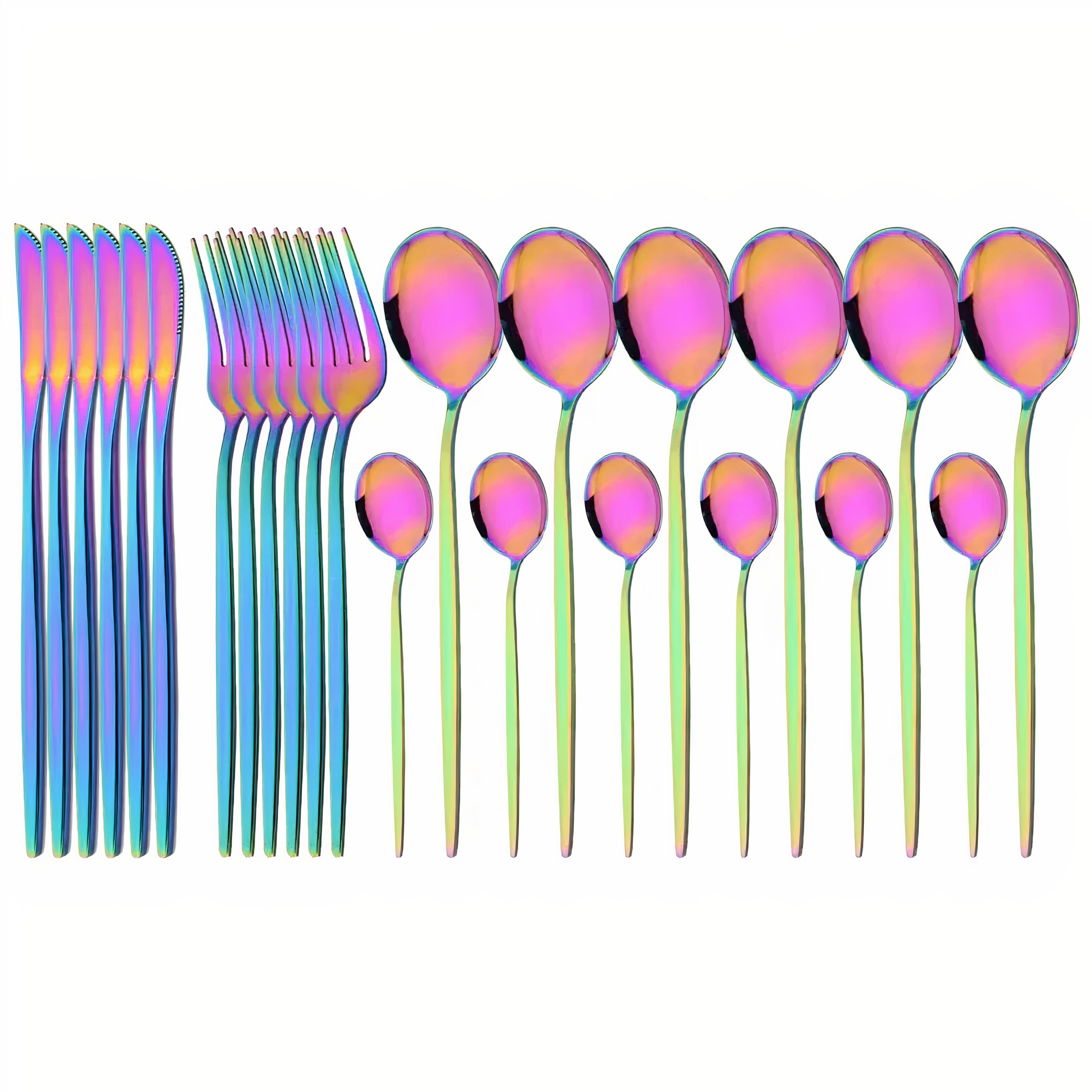 Bestickset Modern Guld Rostfritt Stål Design