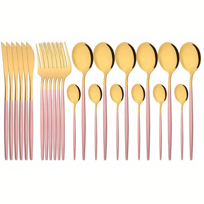 Bestickset Modern Guld Rostfritt Stål Design