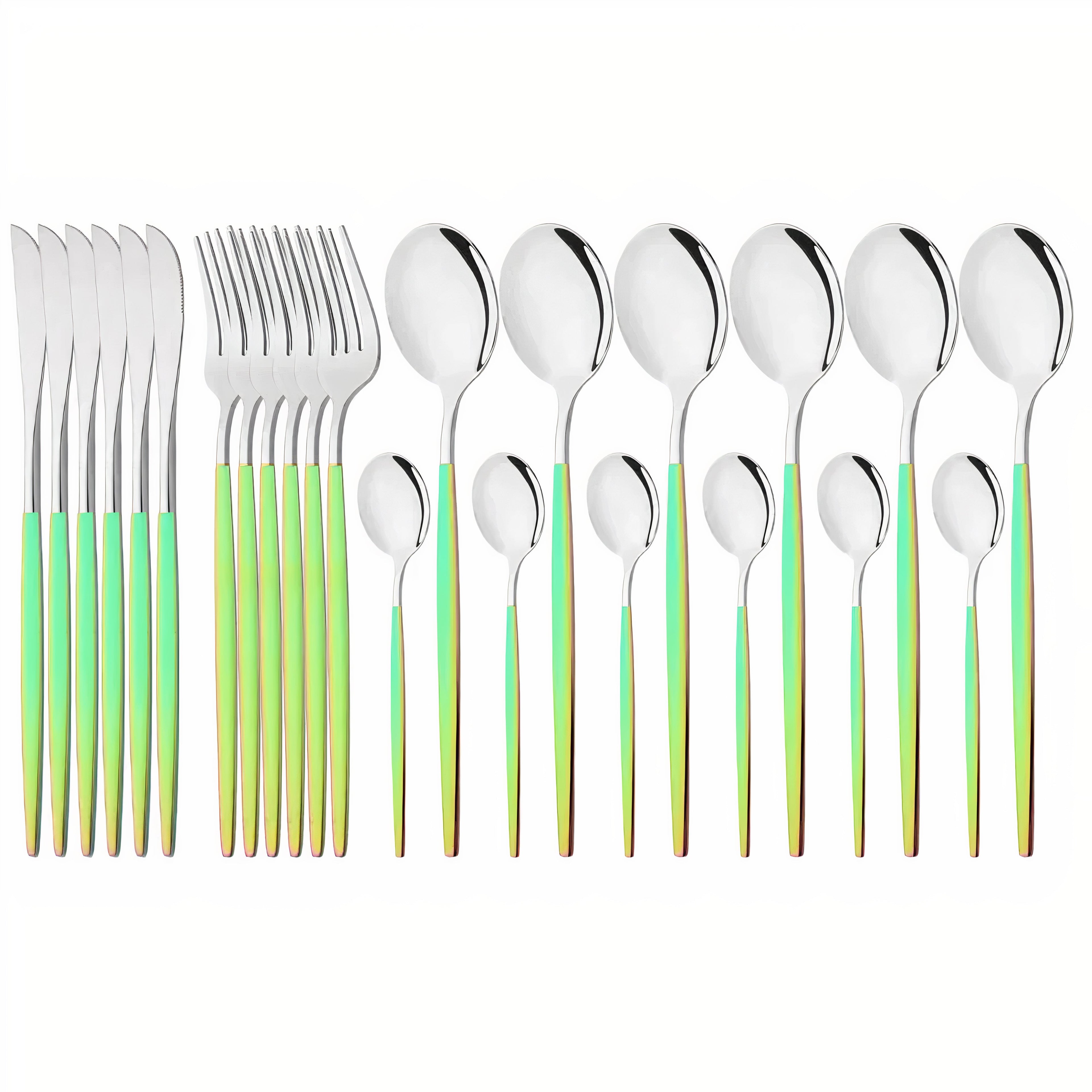 Bestickset Modern Guld Rostfritt Stål Design