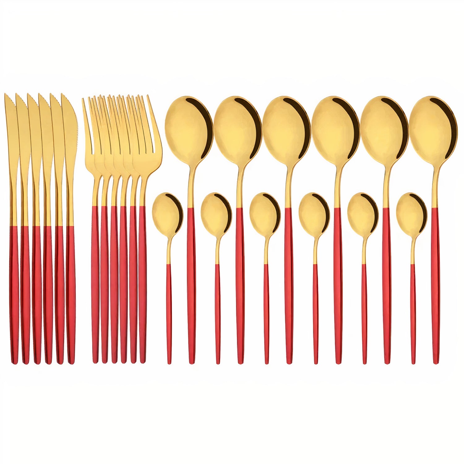 Bestickset Modern Guld Rostfritt Stål Design