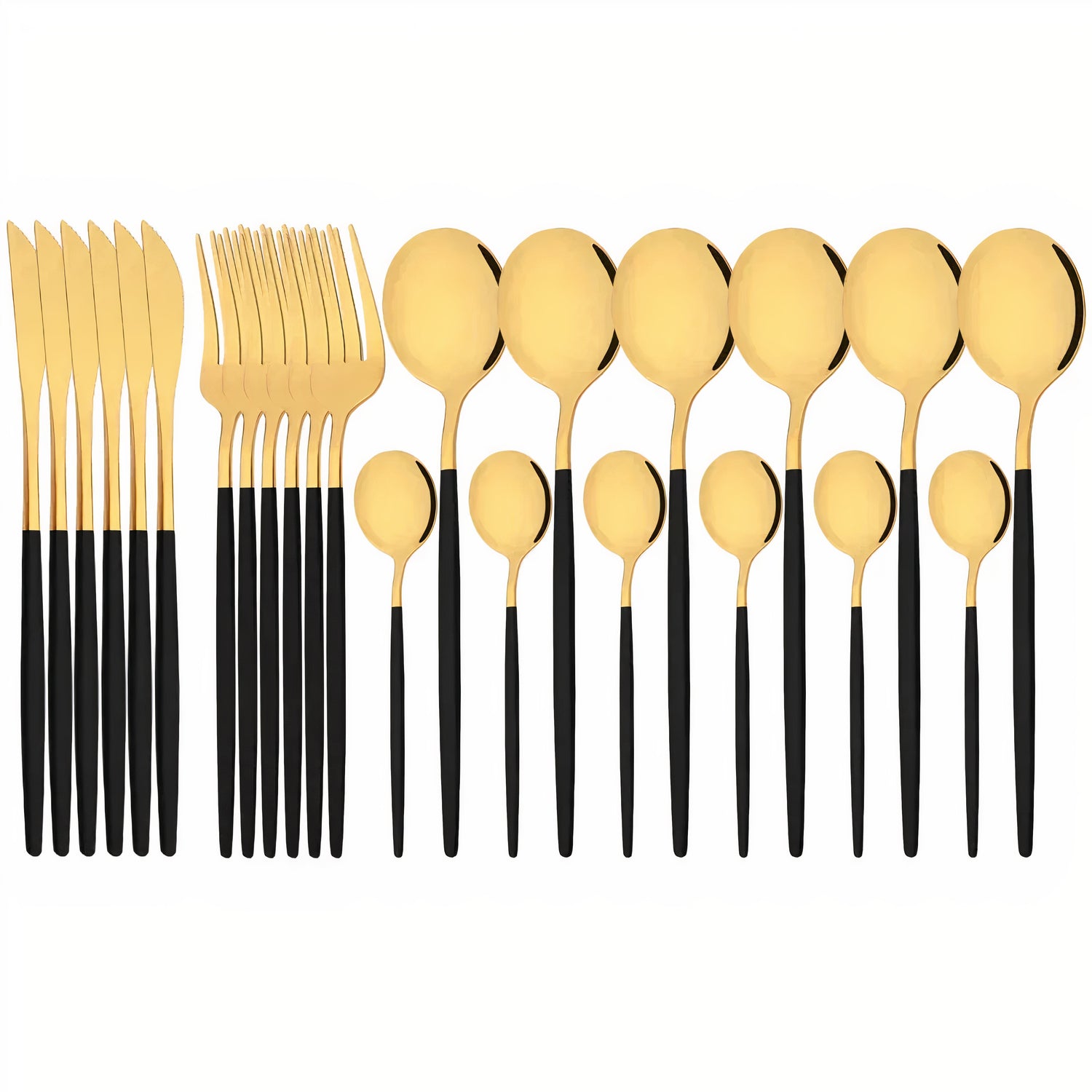 Bestickset Modern Guld Rostfritt Stål Design