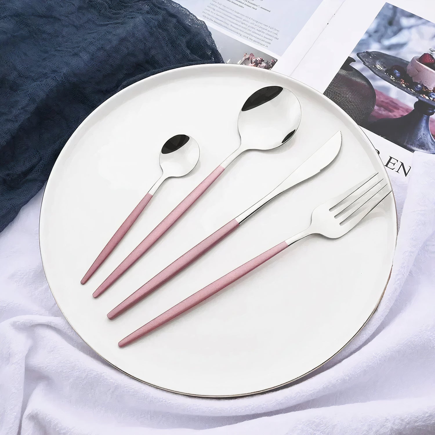 Bestickset Modern Guld Rostfritt Stål Design