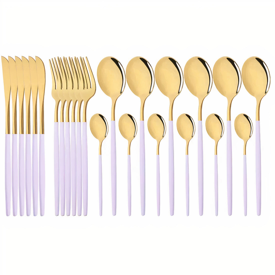 Bestickset Modern Guld Rostfritt Stål Design