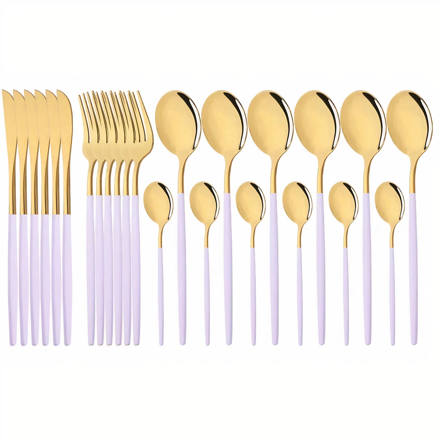 Bestickset Modern Guld Rostfritt Stål Design