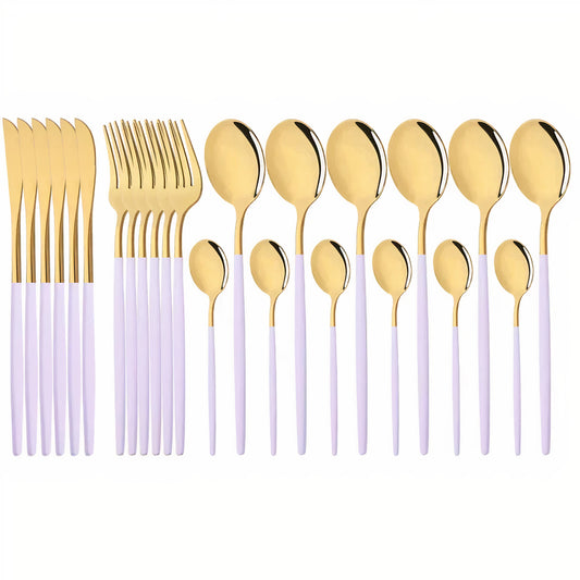Bestickset Modern Guld Rostfritt Stål Design