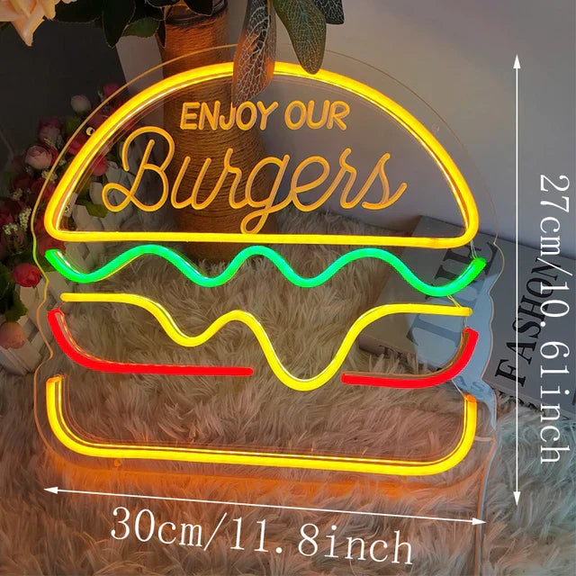 NeonTaco – LED Neonbord med Tacos Design | Stämningsfull Belysning