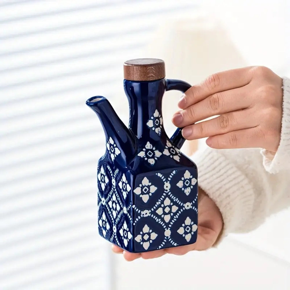 Talavera keramik trälock oljadispenserflaska